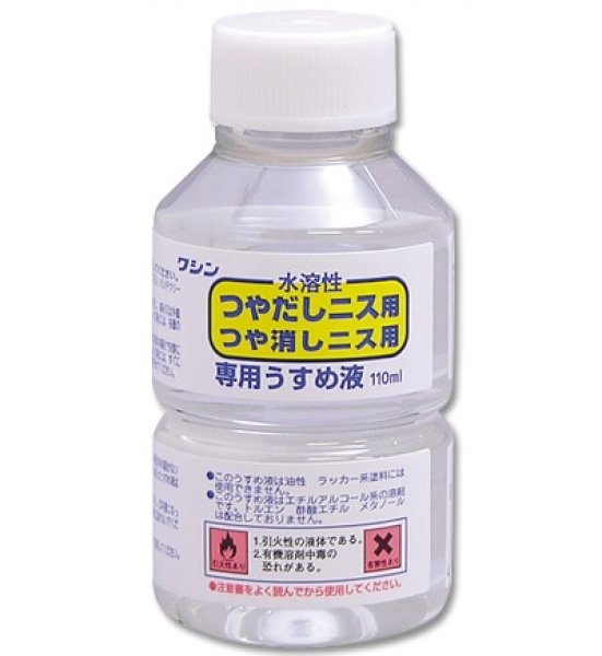 画像1: (ka20) 水溶性 ニス 専用 うすめ液 110ml クレイジュエリー ねんど 粘土用品 手芸 仕上げ液 用具 道具 1本 筆洗浄 (1)