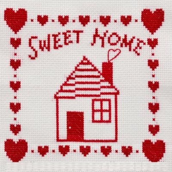 画像1: (sk225) 予約販売 刺繍キット【 SWEET HOME  】 クロス ステッチ オリジナルキット 初心者でも簡単！！ (1)