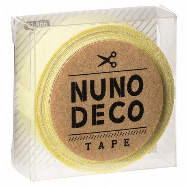 画像1: (KA11-866)　ヌノデコテープ 【れもん】 幅1.5cm 布デコ 名前テープ ハンドメイド 手芸 ネーム 布製 布マスキングテープ (1)