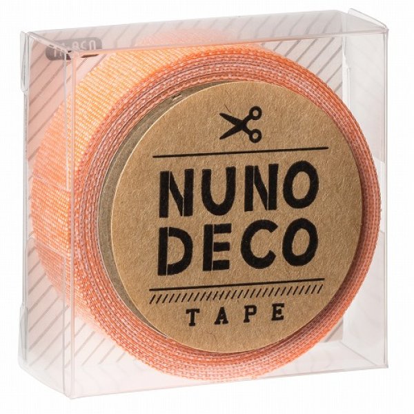 画像1: (KA11-868)　ヌノデコテープ 【みかん】 幅1.5cm 布デコ 名前テープ ハンドメイド 手芸 ネーム 布製 布マスキングテープ (1)