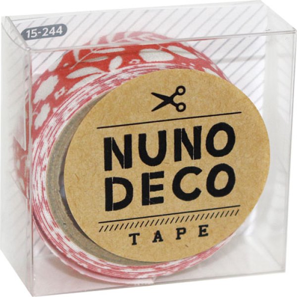 画像1: (KA15-244)　ヌノデコテープ 【北欧の春】 幅1.5cm 布デコ 名前テープ ハンドメイド 手芸 ネーム 布製 布マスキングテープ (1)